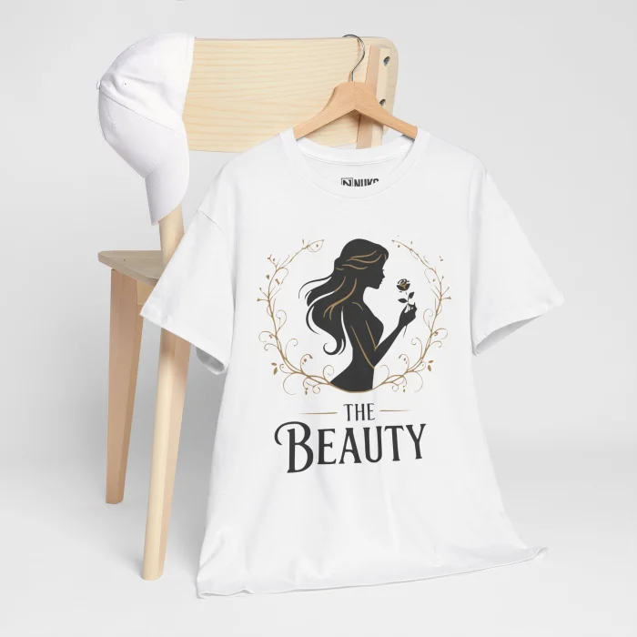 Koszulka dla par z nadrukiem Beauty and Beast